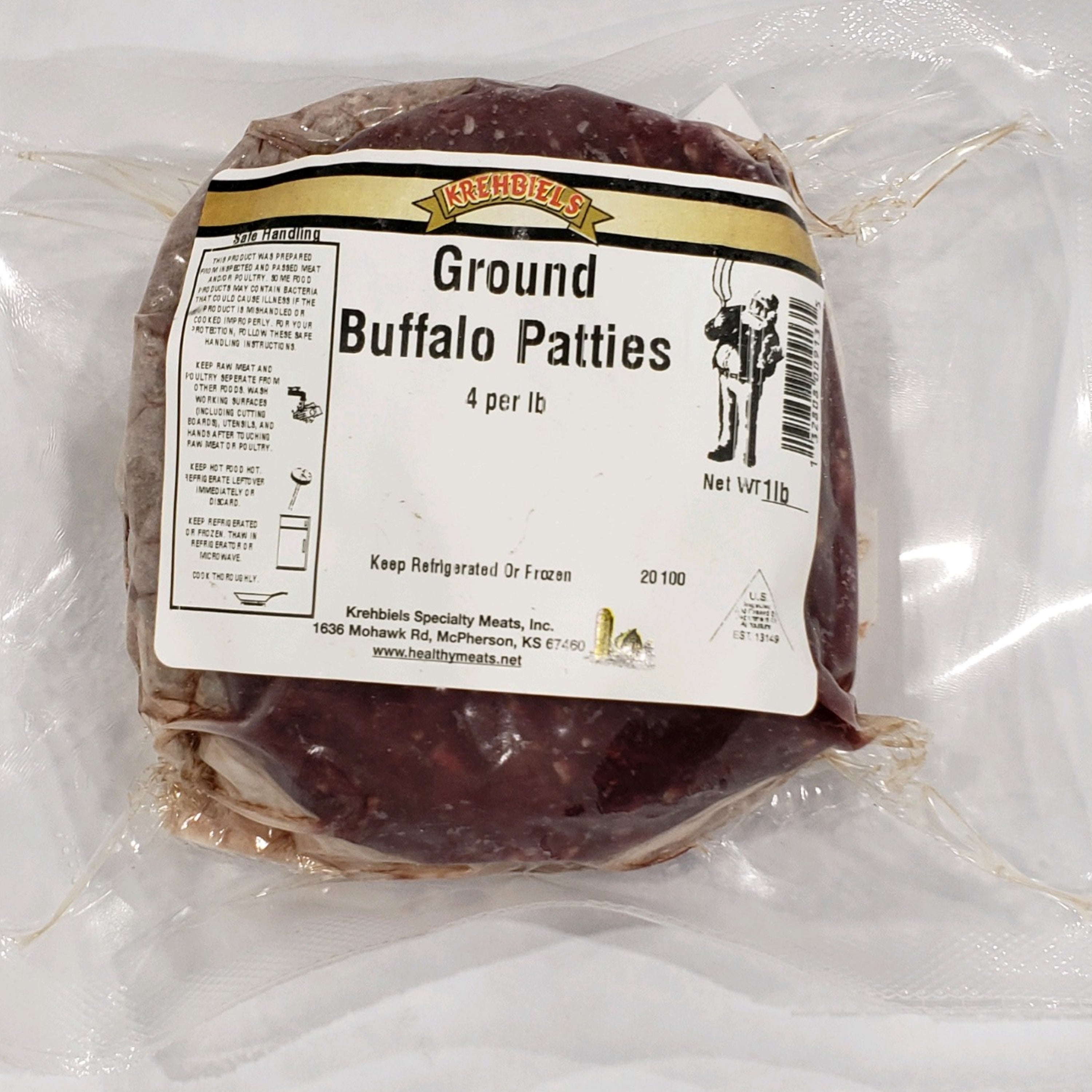 Ground Buffalo Patties (4 per lb.) image 0