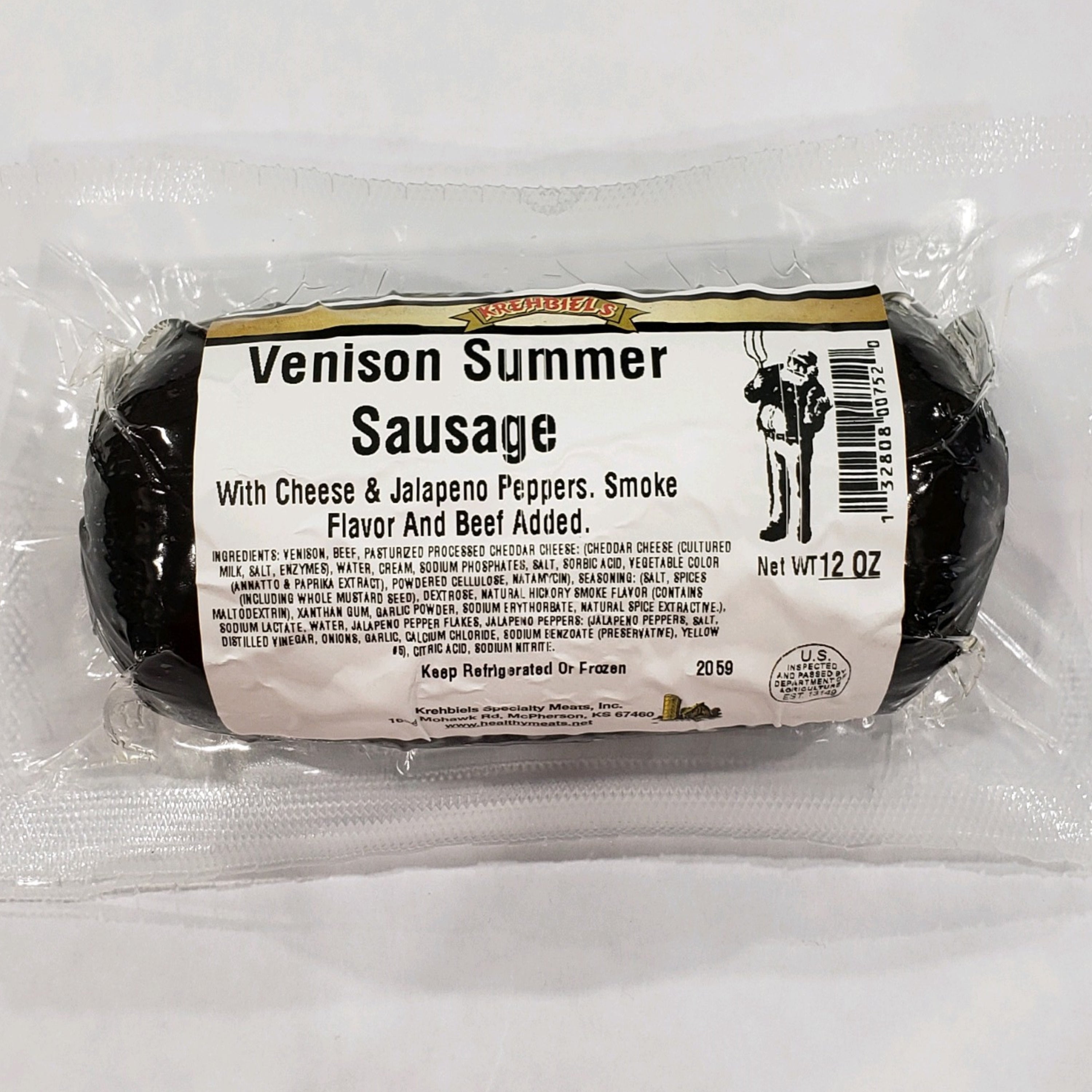 Venison Summer Sausage (With Cheese & Jalapeno)-(12 Oz.) image 0