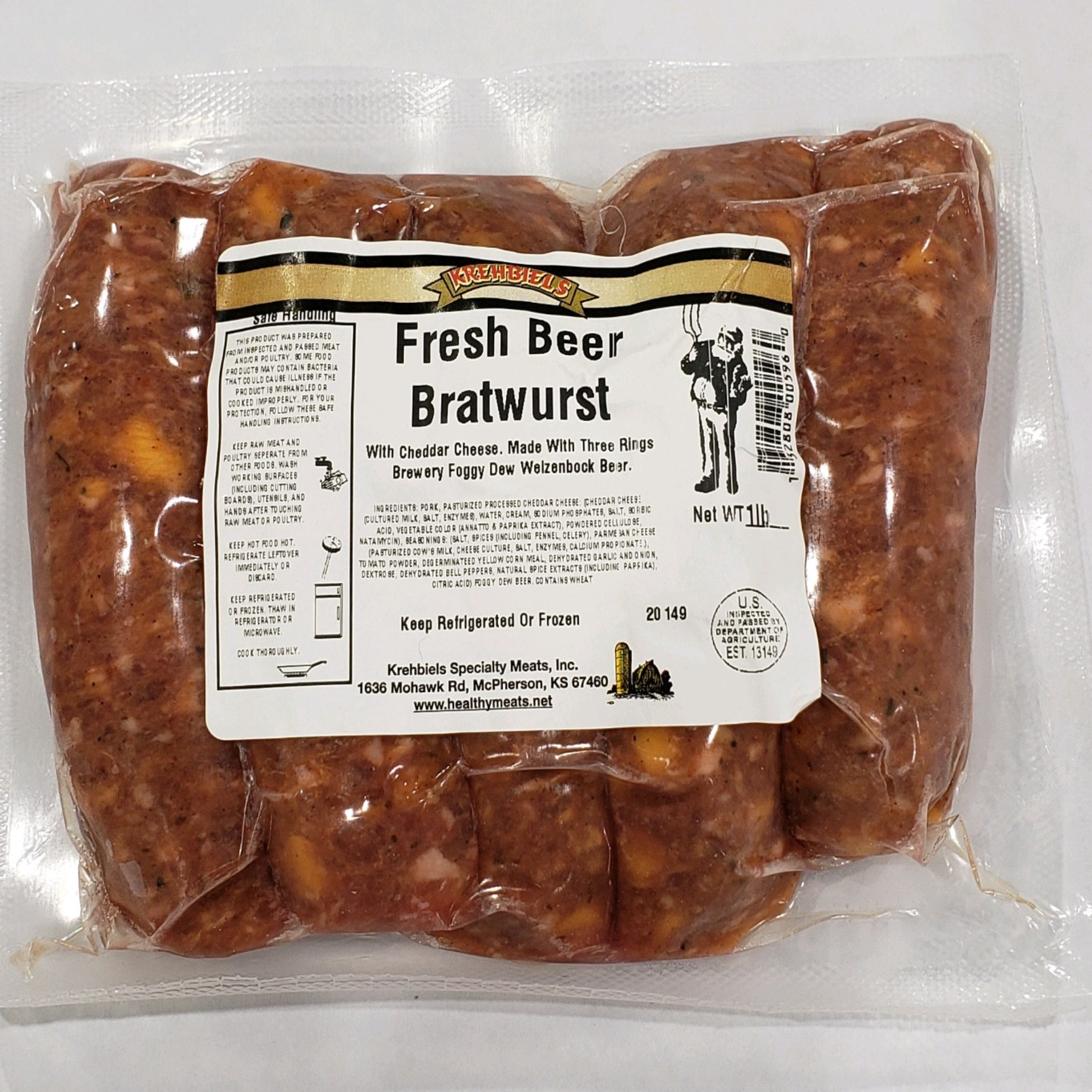 Fresh Beer Brats With Cheddar image 0