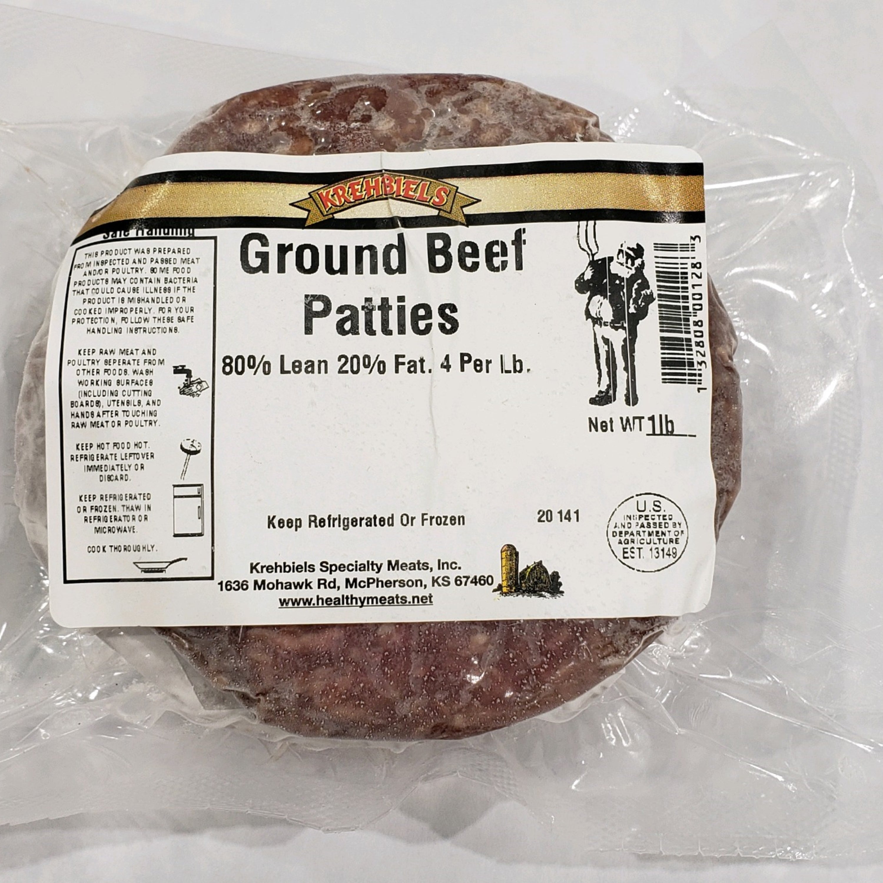 Ground Beef Patties 80-20 4 per lb. image 0
