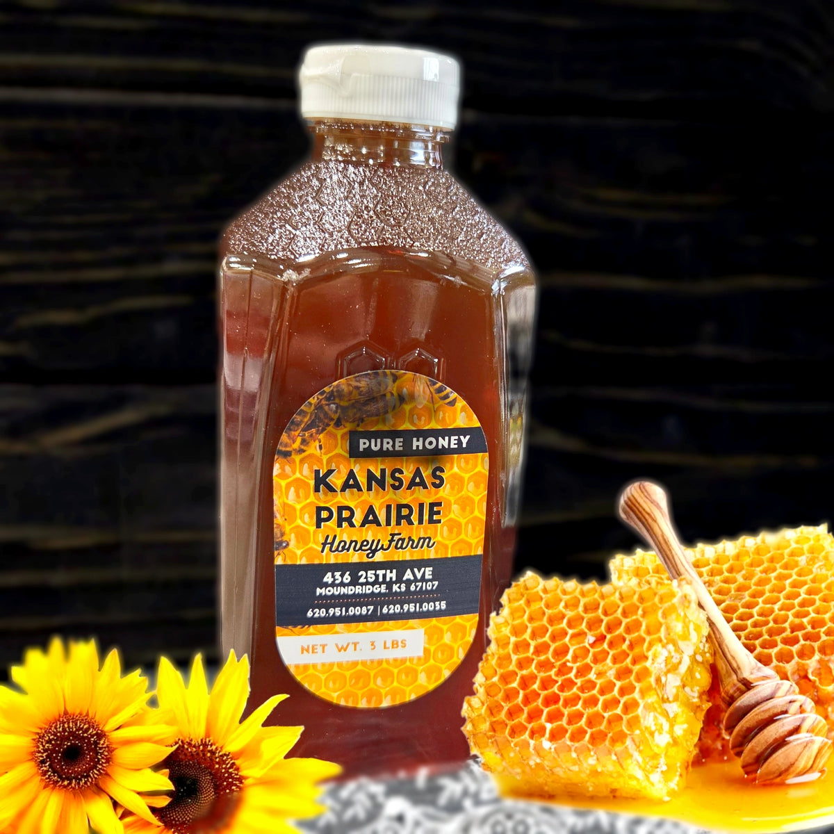 Kansas Prairie Pure Honey 3lb