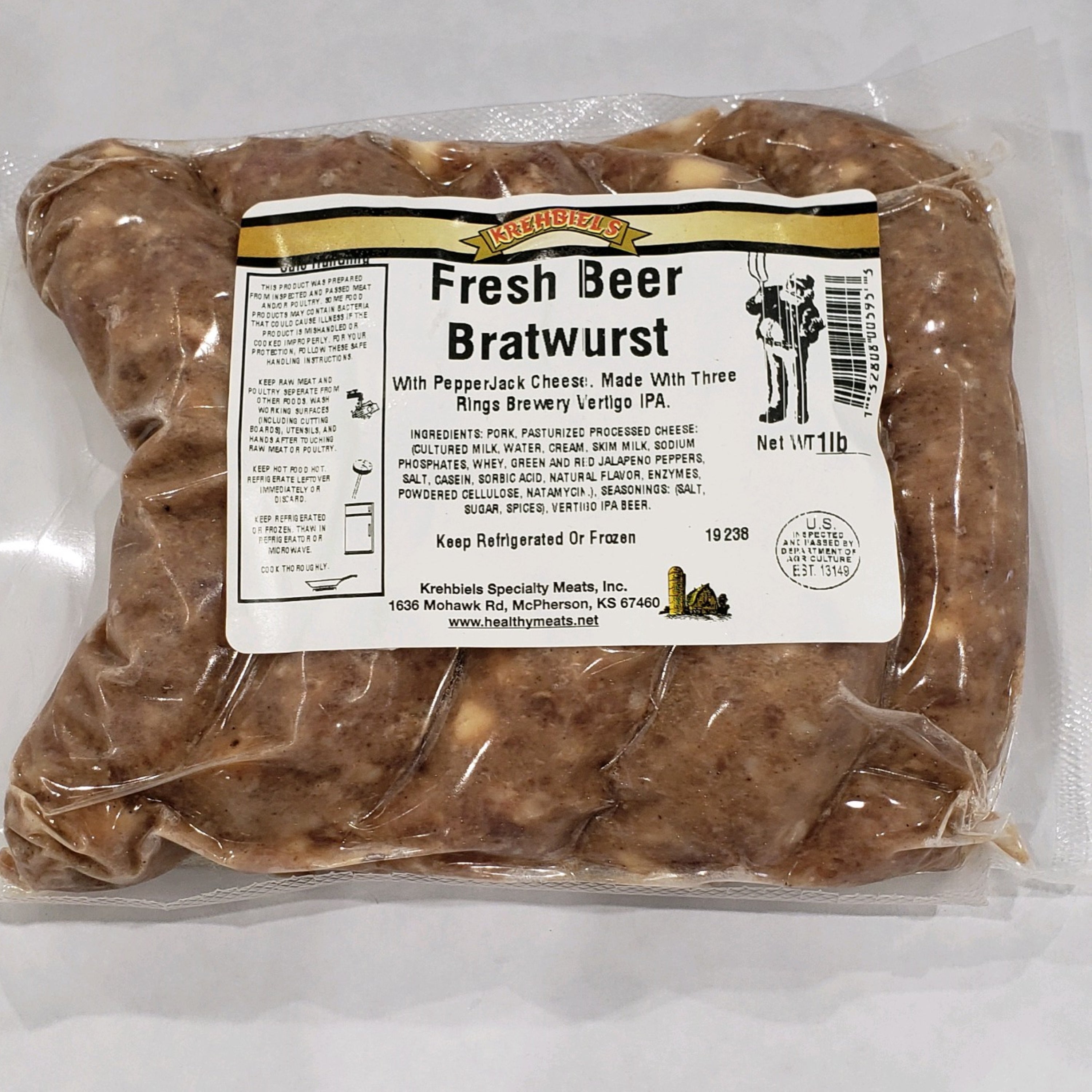 Fresh Beer Brats With Pepper Jack Cheese image 0