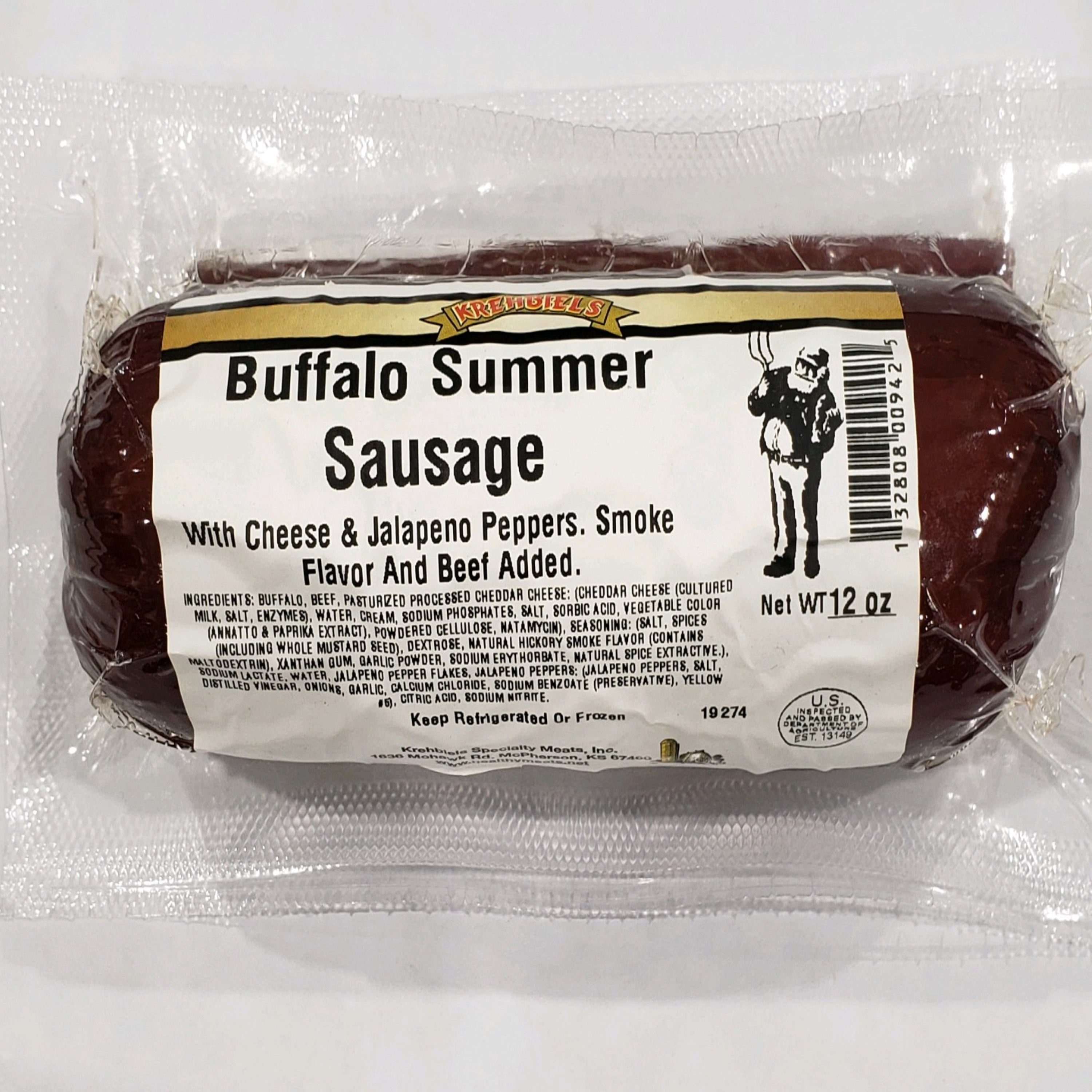Buffalo Summer Sausage (With Cheese & Jalapeno)-(12 Oz.) image 0